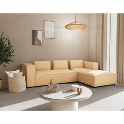 Stella - canapé d'angle droit 4 places en simili