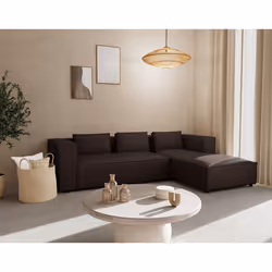 Stella - canapé d'angle droit 4 places en simili