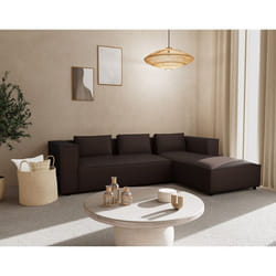 Stella - canapé d'angle droit 4 places en simili
