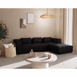 Stella - canapé d'angle droit 4 places en simili