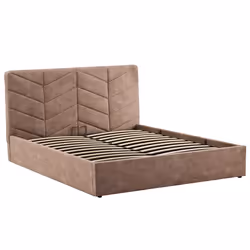 Peonis - lit coffre - 160x200 cm - en velours - sommier inclus - 160 x 200 cm
