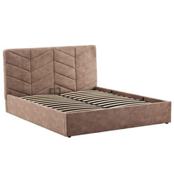 Peonis - lit coffre - 160x200 cm - en velours - sommier inclus - 160 x 200 cm