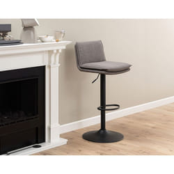 Alora - lot de 2 tabourets - ajustables et pivotants - en tissu