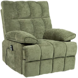 Bestmobilier - Chandler - fauteuil relax électrique en velours texturé - vert