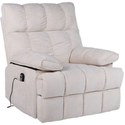 Bestmobilier - Chandler - fauteuil relax électrique en velours texturé - beige