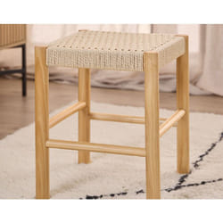 Lisa Design - Liora - tabouret en bois et corde tressée – h 45cm