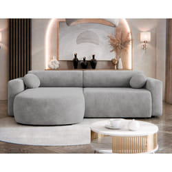 Brunello - Canapé d'angle réversible 4 places convertible avec coffre en tissu