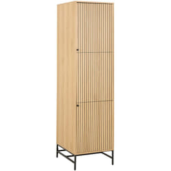 Marc – armoire dressing – avec étagères et penderie - bois et pieds métal