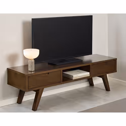 Pauline - meuble tv - chêne foncé - 2 tiroirs - 150 cm