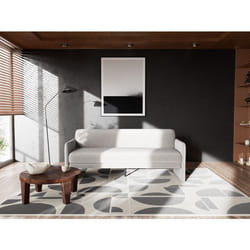 Mathis - Canapé convertible clic-clac 3 places en velours côtelé - Gris
