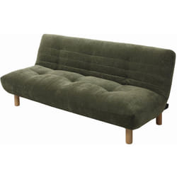 Soan - banquette 2 places convertible clic-clac en velours texturé - vert