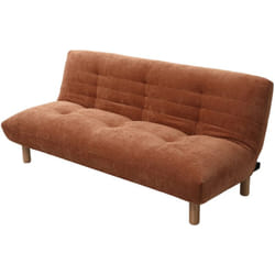 Bestmobilier - Soan - banquette 2 places convertible clic-clac en velours texturé - terracotta