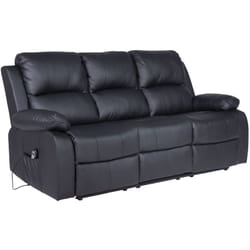 Bestmobilier - Armand - canapé 3 places relax électrique en simili - noir