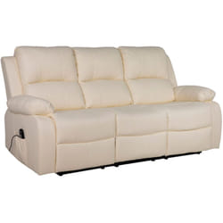 Bestmobilier - Armand - canapé 3 places relax électrique en simili - beige