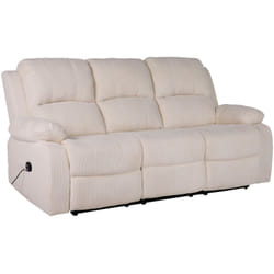 Bestmobilier - Armand - canapé 3 places relax électrique en velours côtelé - beige