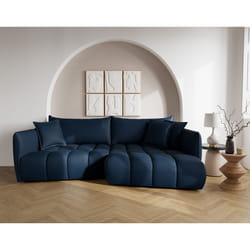Cassiopee - canapé d'angle droit 4 places en tissu texturé