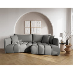 Cassiopee - canapé d'angle droit 4 places en tissu texturé