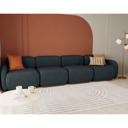 Penelope - canapé droit modulable 4 places en velours texturé