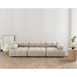 Ruby - canapé droit modulable 3 places en velours texturé