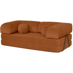 Nebula - canapé 3 places convertible en velours texturé