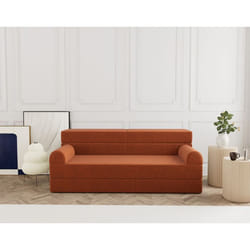 Astral - Canapé 3 places convertible en velours texturé