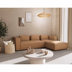 Stella - canapé d'angle droit 4 places en simili