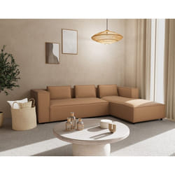 Stella - canapé d'angle droit 4 places en simili