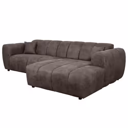 Curtis - canapé dangle droit 4 places en simili - Taupe