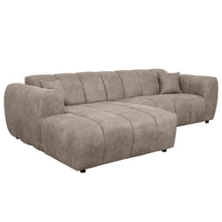 Curtis - canapé dangle gauche 4 places en simili - Beige