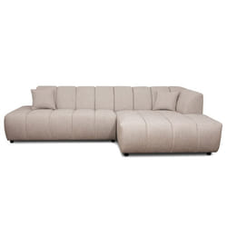 Curtis - canapé d'angle droit 4 places sans accoudoir en tissu texturé