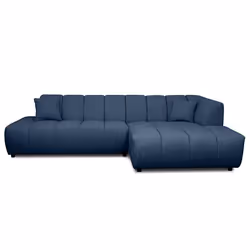 Curtis - canapé d'angle droit 4 places sans accoudoir en tissu texturé