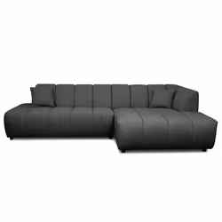 Curtis - canapé d'angle droit 4 places sans accoudoir en tissu texturé