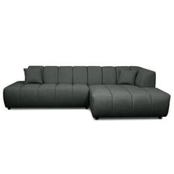 Curtis - canapé d'angle droit 4 places sans accoudoir en tissu texturé