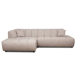 Curtis - canapé d'angle gauche 4 places sans accoudoir en tissu texturé