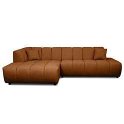Curtis - canapé d'angle gauche 4 places sans accoudoir en tissu texturé
