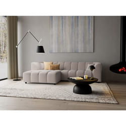 Curtis - canapé d'angle gauche 4 places avec accoudoir en tissu texturé