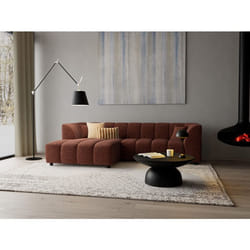 Curtis - canapé d'angle gauche 4 places avec accoudoir en tissu texturé