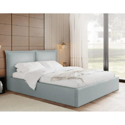 John - lit coffre - 140x200 cm - en velours - sommier inclus