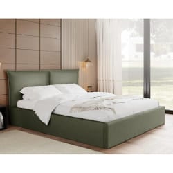 John - lit coffre - 140x200 cm - en velours - sommier inclus