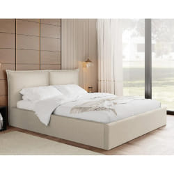 John - lit coffre - 160x200 cm - en velours - sommier inclus