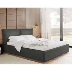 John - lit coffre - 160x200 cm - en velours - sommier inclus