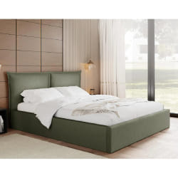 John - lit coffre - 160x200 cm - en velours - sommier inclus