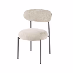 Adelia - Lot De 2 Chaises - Pieds En Métal - En Tissu Texturé - Sable - Vue supplémentaire 2