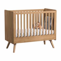 Lit bébé 60x120 Vox Vintage - Bois Marque: Vox Fabrication européenne Matériaux : Panneau aggloméré stratifié Couleur : Bois ...
