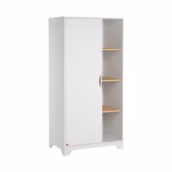 Armoire 1 porte Vox Leaf Blanc et bois Marque: Vox Fabrication européenne Matériaux : Mélaminé haut de gamme Armoire : Fermet ...