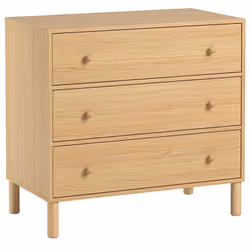 Commode 3 tiroirs Vox Tela - Bois de chêne Marque : Vox Collection : Tela Fabrication européenne Couleur : Bois de chêne Maté ...