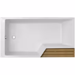 Avantages de la baignoire Confort : large espace douche 2 en 1 : partie douche et la partie bain. Forme : asymétrique. Fond : ...