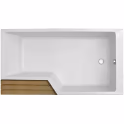 Avantages de la baignoire Confort : large espace douche 2 en 1 : partie douche et la partie bain. Forme : asymétrique. Fond : ...
