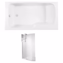 Les avantages de la baignoire combinée bain et douche Malice Dossier confortable : spacieux avec un dossier Installation : fa ...