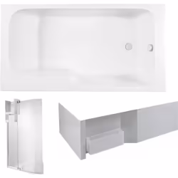 Les avantages de la baignoire combinée bain et douche Malice Dossier confortable : spacieux avec un dossier Installation : fa ...
